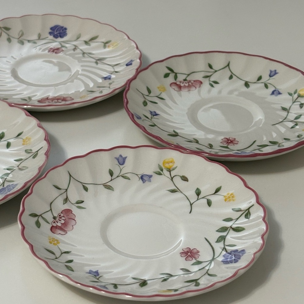 Johnson Brothers Floral Porcelain Saucers
